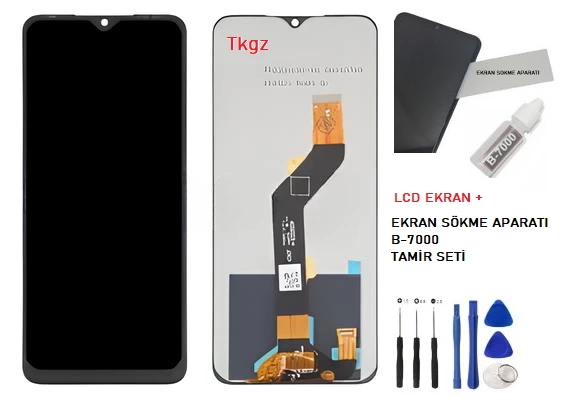 Infinix HOT 10 PLAY Lcd Ekran Dokunmatik Orijinal Kalite + B-7000 + TAMİR SETİ ürün görseli 1