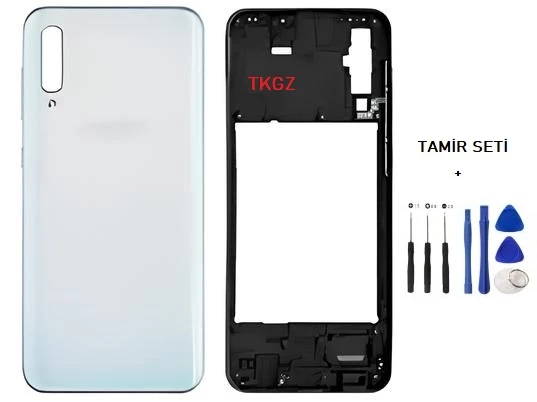 Samsung Galaxy A50  - SM-A505F FULL Kasa Arka Kapak Takım BEYAZ - TAMİR SETİ