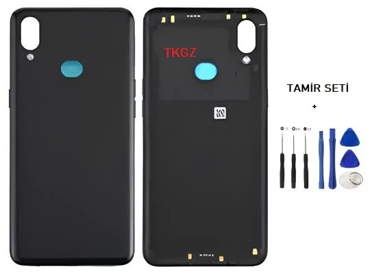 Samsung Galaxy A10S  - SM-A107F FULL Kasa Arka Kapak Takım SİYAH - TAMİR SETİ
