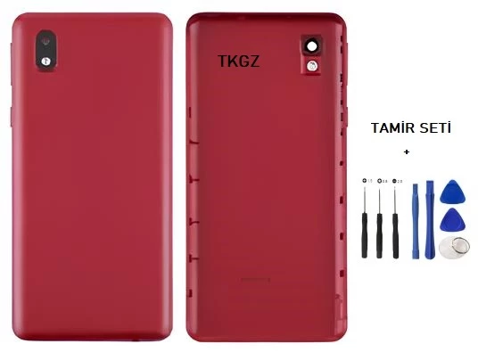 Samsung Galaxy A01 CORE  - SM-A013 FULL Kasa Arka Kapak Takım KIRMIZI - TAMİR SETİ