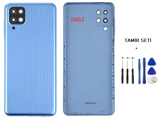 Samsung Galaxy M12  - SM-M127 FULL Kasa Arka Kapak Takım MAVİ - TAMİR SETİ ürün görseli 1
