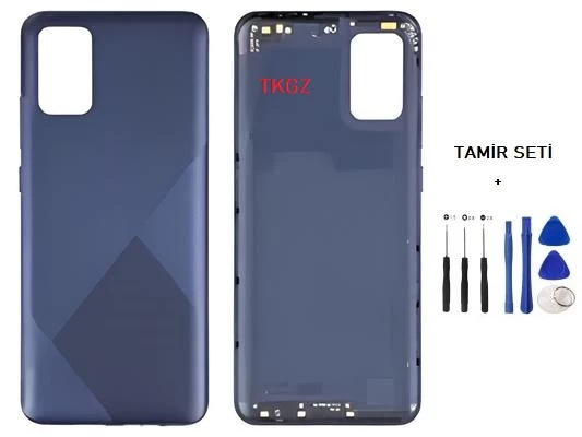 Samsung Galaxy A02S  - SM-A025 FULL Kasa Arka Kapak Takım MAVİ - TAMİR SETİ ürün görseli 1