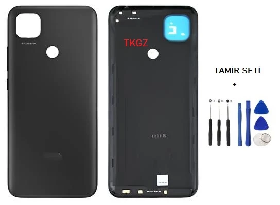 Xiaomi Redmi 9C FULL Kasa Arka Kapak Yan Tuş Takımı SİYAH - TAMİR SETİ