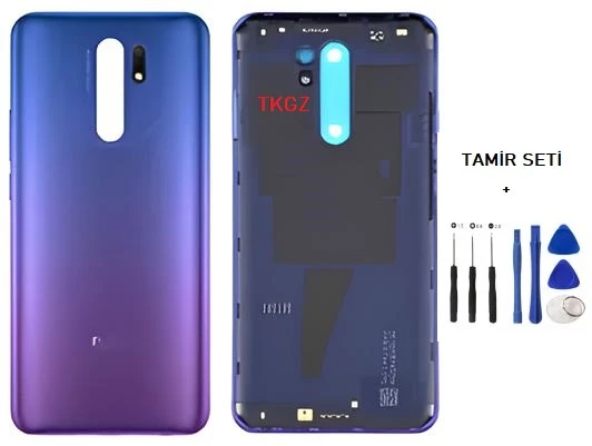 Xiaomi Redmi 9 FULL Kasa Arka Kapak Yan Tuş Takımı MOR - TAMİR SETİ