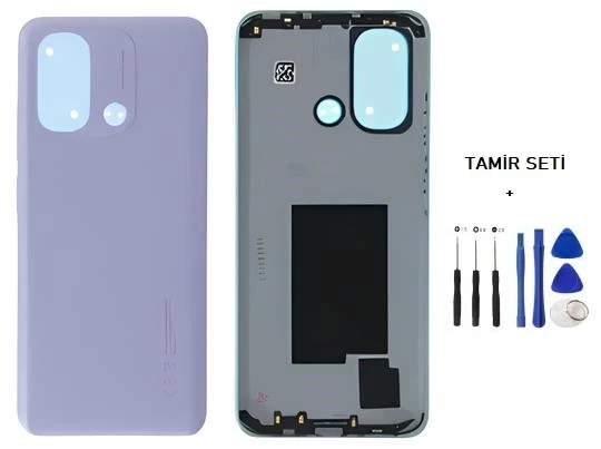 Xiaomi Redmi 12C FULL Kasa Arka Kapak Yan Tuş Takımı MOR - TAMİR SETİ ürün görseli 1