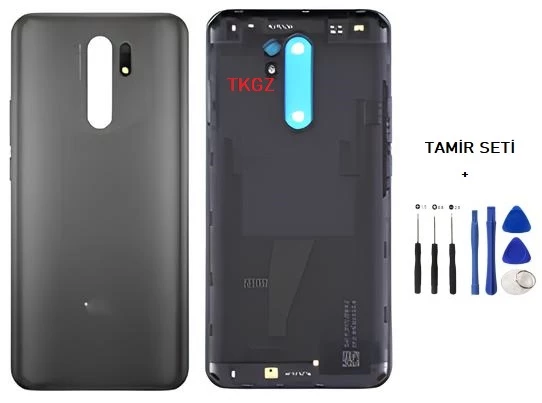Xiaomi Redmi 9 FULL Kasa Arka Kapak Yan Tuş Takımı SİYAH - TAMİR SETİ