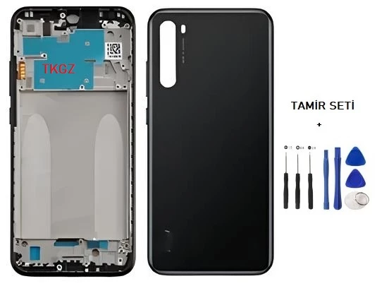Xiaomi Redmi NOTE 8 FULL Kasa Arka Kapak Takım SİYAH - TAMİR SETİ ürün görseli 1