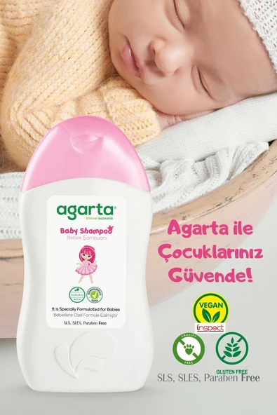 Agarta Doğal Kız Bebek Şampuanı 400 ml 2 Adet - 3