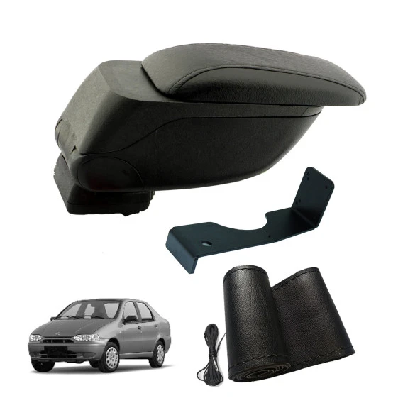 3 Tıkla Eko Set Fiat Siena 2000 Geniş Hacimli  Delmesiz Çelik Ayaklı  Kolçak ve Direksiyon Kılıfı