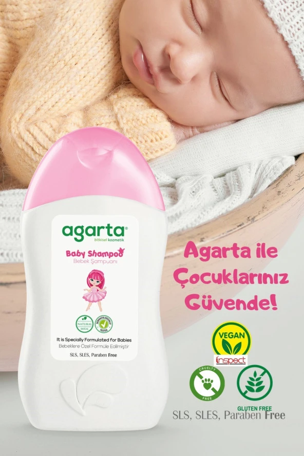 Agarta Doğal Kız Bebek Şampuanı 400 ml 3 Adet - 7