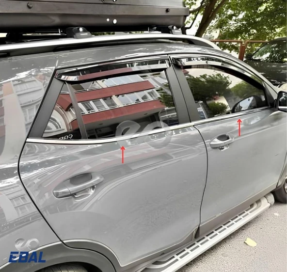 Kia Stonic Krom Cam Çıtası 4 Parça 2018 ve üzeri Paslanmaz Çelik - 4