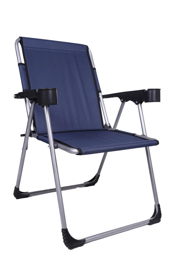 Kamp 3''lü 140 Kg Taşima Kapasiteli Lüks Bardaklıklı Kamp & Piknik Sandalyesi Rft-01