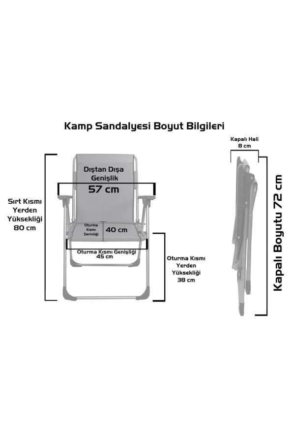 Lüks 4lü Katlanır Sandalye ve Masa Seti - Resim 2