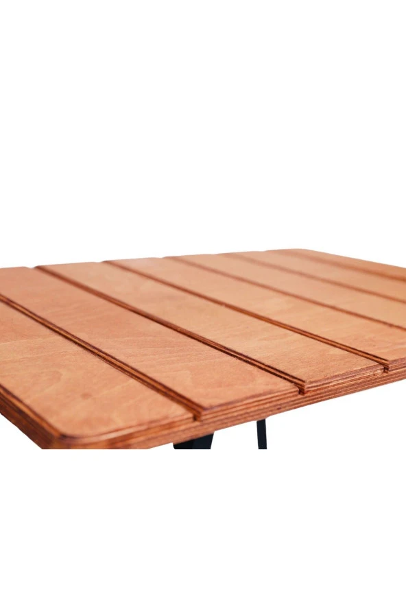 Lüks 4lü Katlanır Sandalye ve Masa Seti - Resim 3