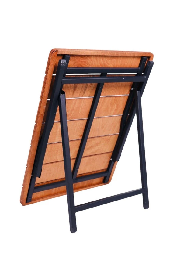 Lüks 4lü Katlanır Sandalye ve Masa Seti - Resim 4