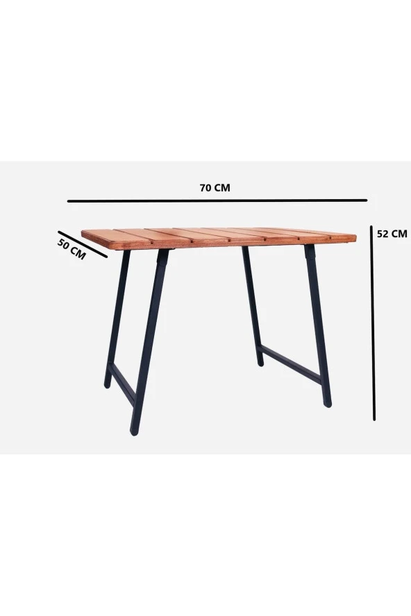 Lüks 4lü Katlanır Sandalye ve Masa Seti - Resim 8