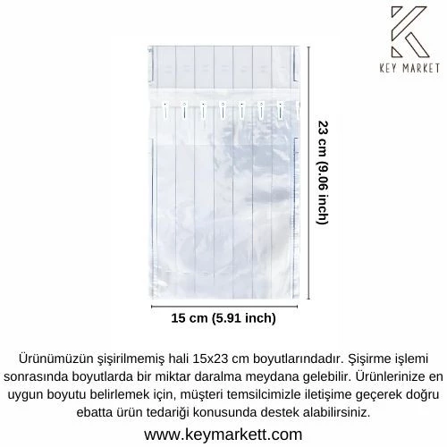 50 Adet-Paket 15x23 cm Airpack Ambalaj Torbası Airbag Havalı Poşet Dayanıklı Paketleme - 4