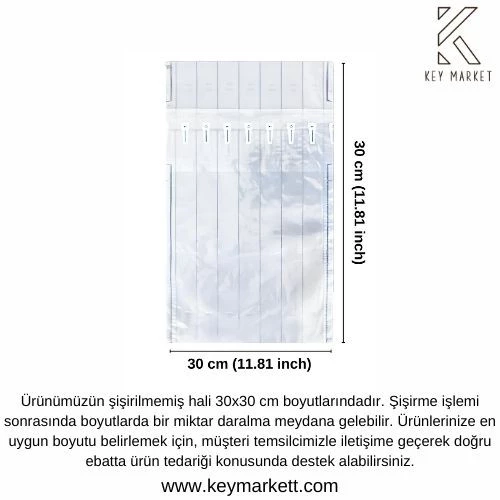 50 Adet-Paket 30x30 cm Airpack Ambalaj Torbası Airbag Havalı Poşet Dayanıklı Paketleme - 5
