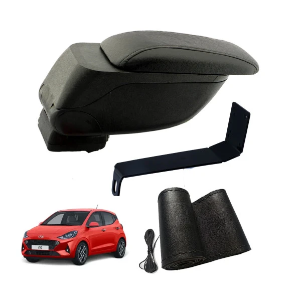 3 Tıkla Eko Set Hyundai i10 2021 Geniş Hacimli  Delmesiz Çelik Ayaklı  Kolçak ve Direksiyon Kılıfı