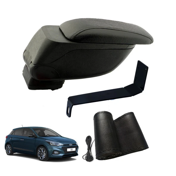 3 Tıkla Eko Set Hyundai i20 2021 Geniş Hacimli  Delmesiz Çelik Ayaklı  Kolçak ve Direksiyon Kılıfı