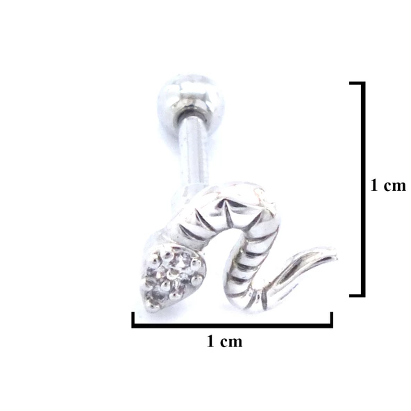316L Çelik Yılan Şekilli Piercing PRC-193 - 3
