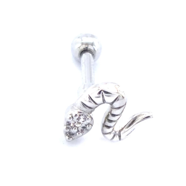 316L Çelik Yılan Şekilli Piercing PRC-193 - 4