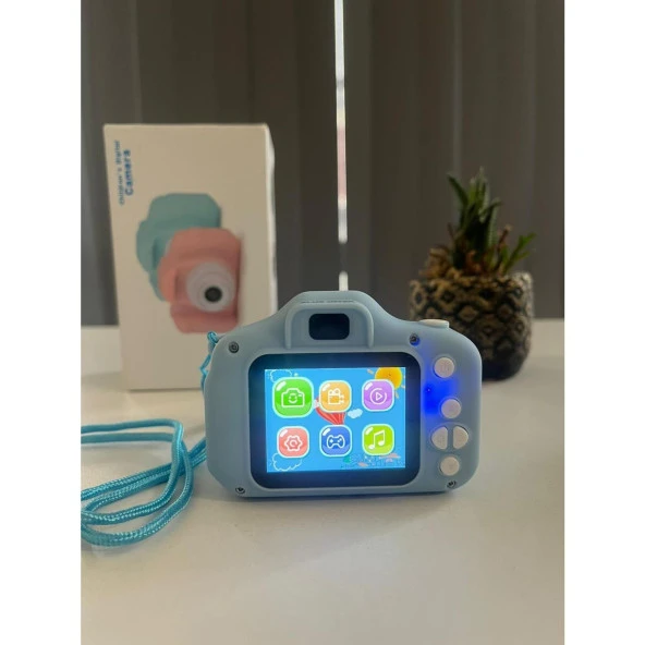 Dijital Çocuk Fotoğraf Makinesi 1080P Hd Sd Kart Girişli Oyunlu - 4