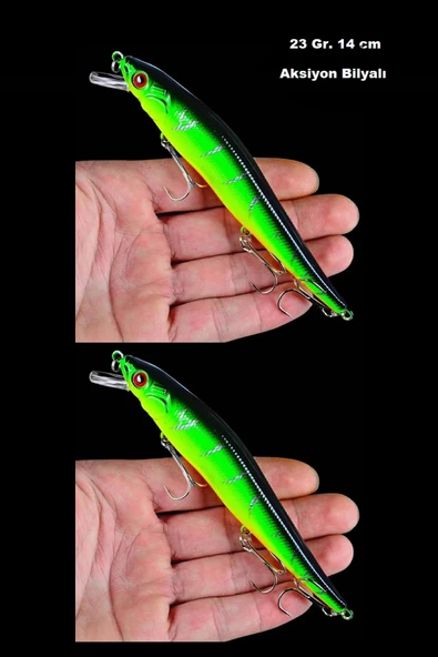 2 Adet 23Gr. Rapala Lures Suni Yem Maket balık Sasi Yem Lrf At çek Yapay Balık Yemi - 3