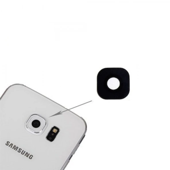 Samsung Uyumlu Galaxy S6 G920F Kamera Camı Siyah