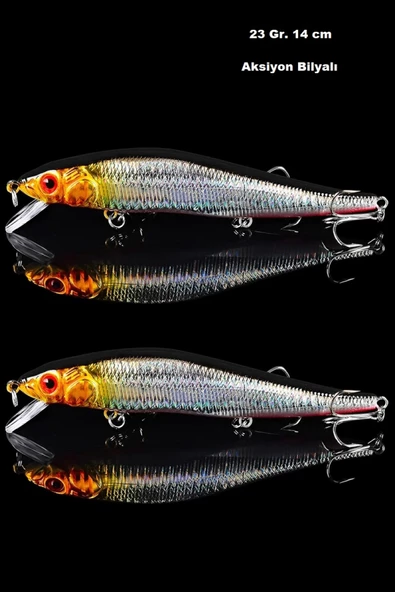 2 Adet 23Gr. Rapala Lures Suni Yem Maket balık Sasi Yem Lrf At çek Yapay Balık Yemi - 2