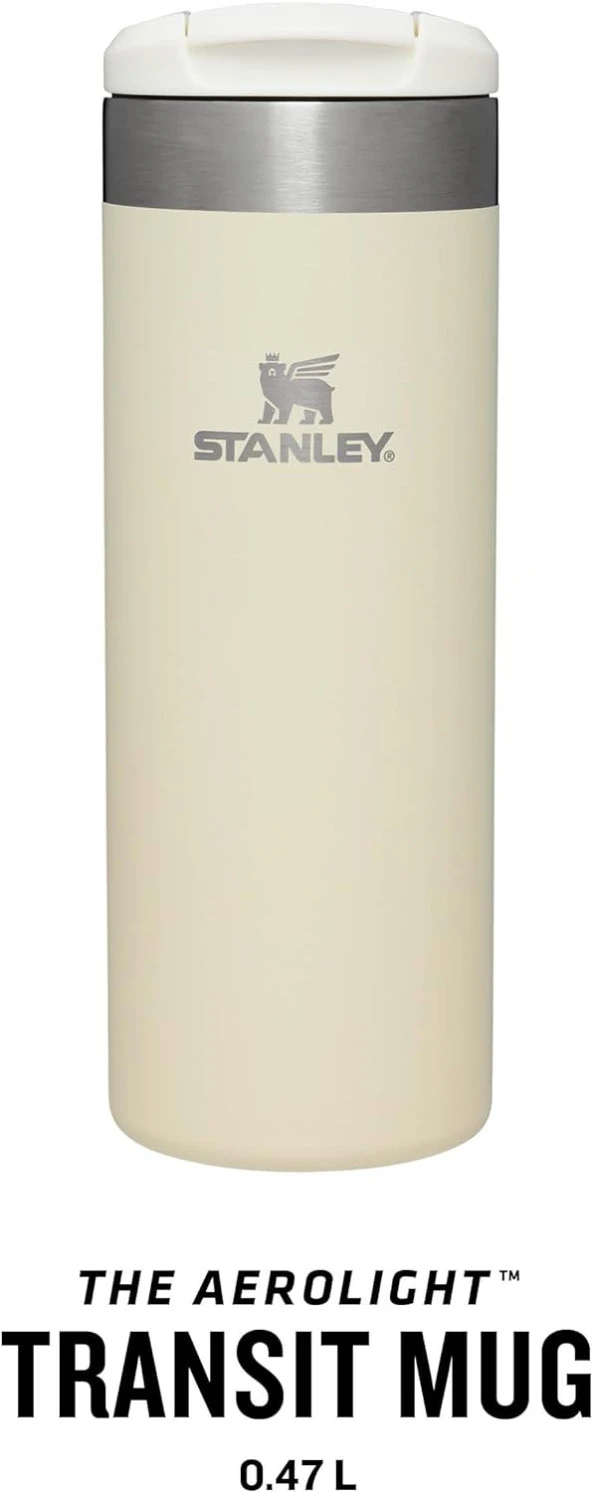 Stanley The AeroLight Transit Termos Bardak 0.47 Lt - (16 OZ) Cream Metallic - 3
