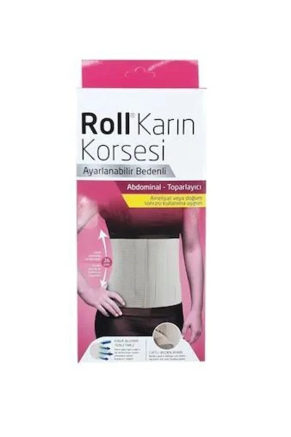 Roll Karın Korsesi Ayarlanabilir Bedenli