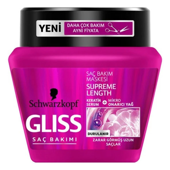 Gliss Saç Bakım Maskesi 300ml Supreme Length