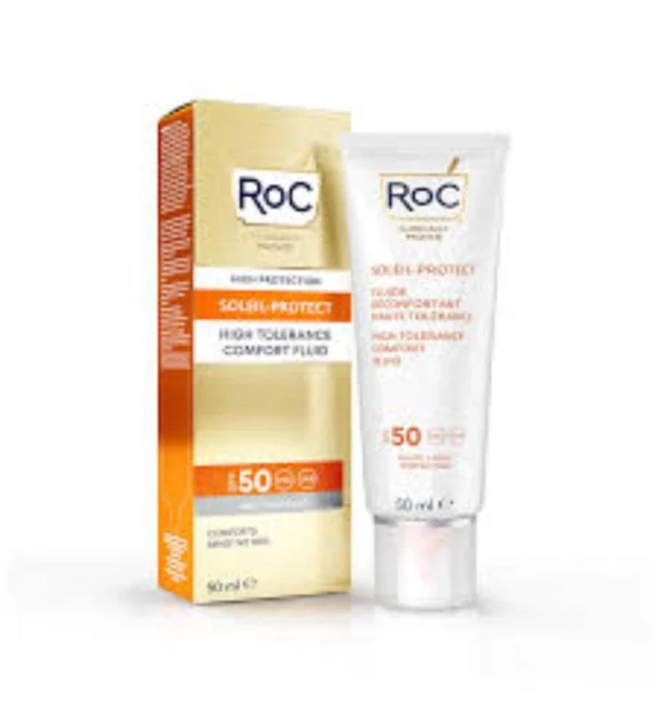 Roc Soleil-Protect High Tolerance Güneş Korumalı Kırışıklık Karşıtı Rahatlatıcı Krem SPF50 50 ML