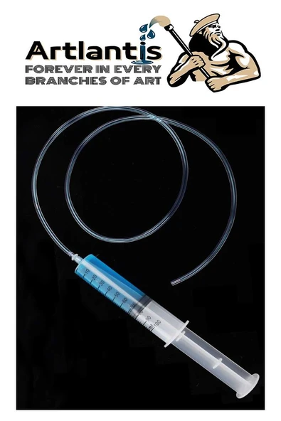 Plastik Şırınga Hortumlu Büyük 60 ml 1 Paket Sıvı Emme Enjektörü Okul Deney Evcil Hayvan Besleme - 2