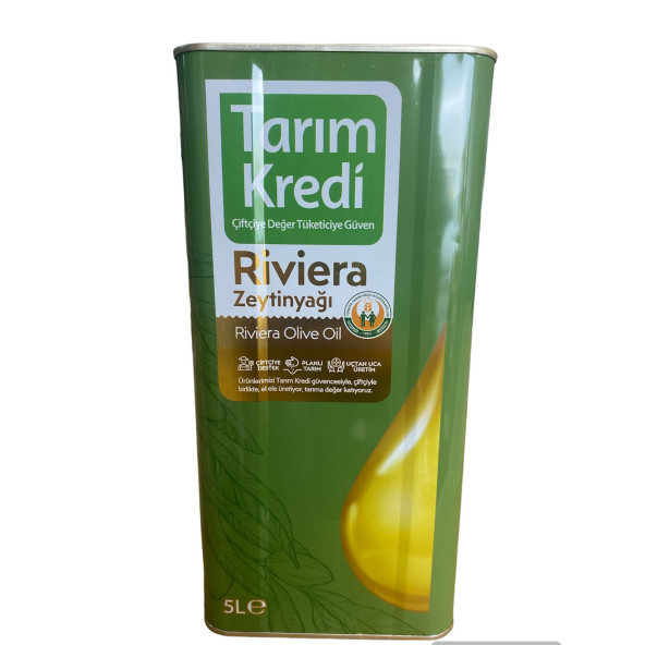 Tarım Kredi Riviera Zeytinyağı 5 Litre Teneke