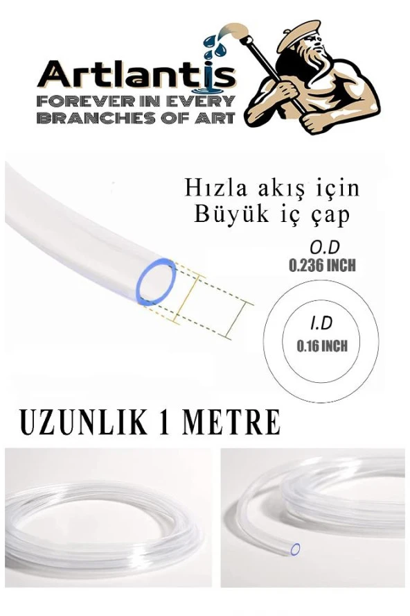 Plastik Şırınga Hortumlu Büyük 60 ml 1 Paket Sıvı Emme Enjektörü Okul Deney Evcil Hayvan Besleme - 3
