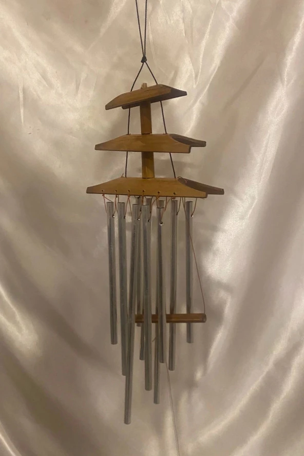 Deprem Zili Çanı Rüzgar Çanı Zili Feng Shui Ejderha Yılı Koruma Şık Borulu Bambu Katlı Pagoda ürün görseli