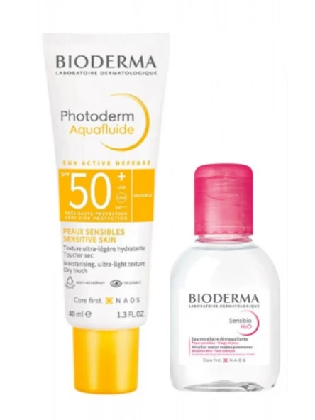 Bıoderma Photoderm Aquafluid SPF50+ 40 ml & Sensibio H2O 100 ml - KOFRE