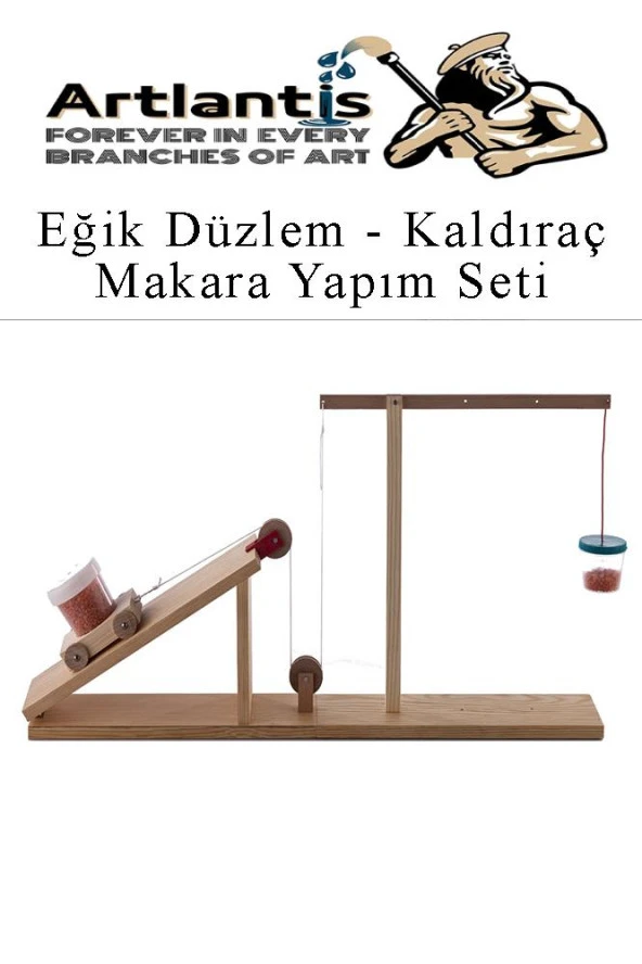 Eğik Düzlem Kaldıraç Makara Bileşik Basit Makine Yapım Seti 1 Paket Okul Deney Fizik Deney Seti 37 Parça - 4