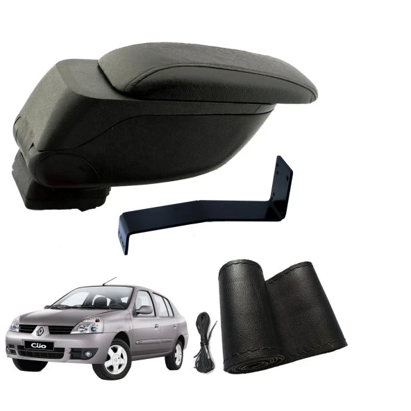 3 Tıkla Eko Set Renault Symbol 2007 Geniş Hacimli  Delmesiz Çelik Ayaklı  Kolçak ve Direksiyon Kılıfı