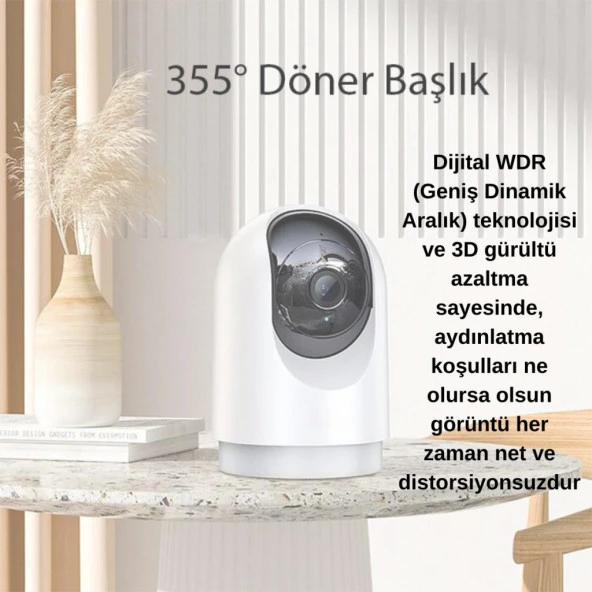 Polham HC Full HD Gece Görüşlü Wifi Bağlantılı CCTV-PTZ İç Mekan Ses Görüntü Güvenlik Kamerası, İP65 - 3