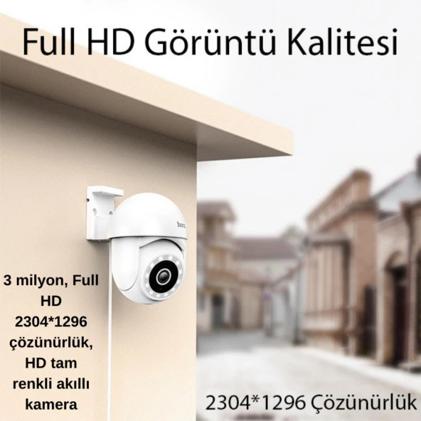 Coofbe Full HD 2304*1296 Çift Yönlü Hoparlör Renkli Gece Görüşlü Akıllı Kamera CCTV Güvenlik Kamerası - 2