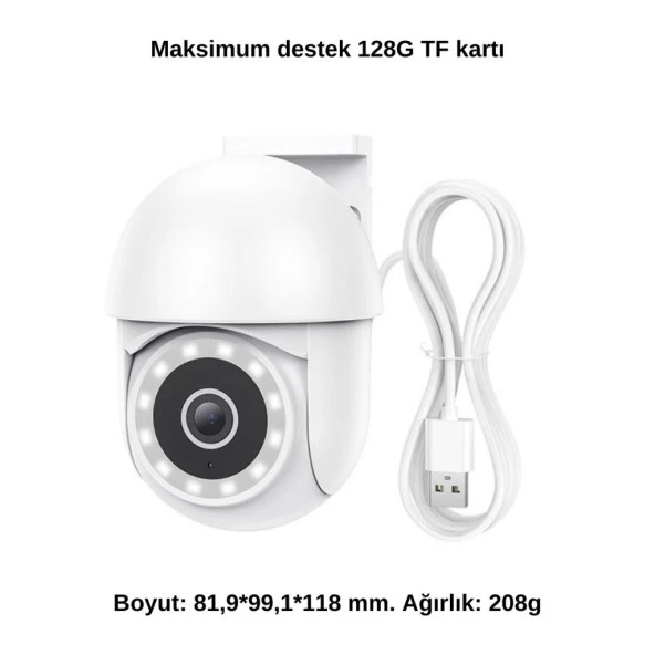 Coofbe Full HD 2304*1296 Çift Yönlü Hoparlör Renkli Gece Görüşlü Akıllı Kamera CCTV Güvenlik Kamerası - 5