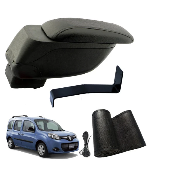 3 Tıkla Eko Set Renault Kangoo 2014 Geniş Hacimli  Delmesiz Çelik Ayaklı  Kolçak ve Direksiyon Kılıfı