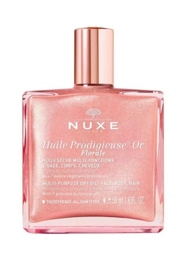 NUXE HUİLE PRODİGİEUSE OR PEMBE PARILTILI ÇİÇEKSİ ÇOK AMAÇLI KURU YAĞ 50 ML