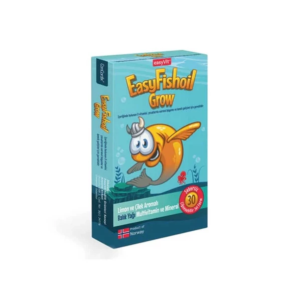 EasyFishoil Grow 30 Şekersiz Çiğnenebilir Jel Form