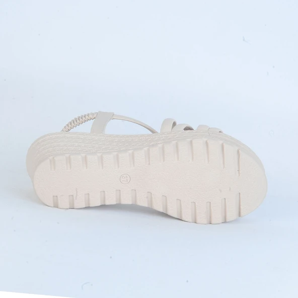 Moda Ayakkabı 01123 Şanzelize Bayan Sandalet - 14