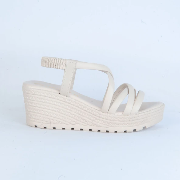 Moda Ayakkabı 01123 Şanzelize Bayan Sandalet - 5