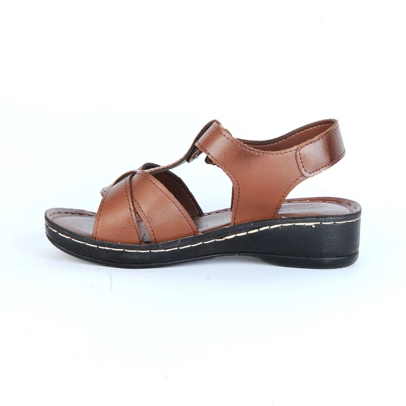 Moda Ayakkabı 01143 Polero Kadın Düz Yazlık Sandalet - 4